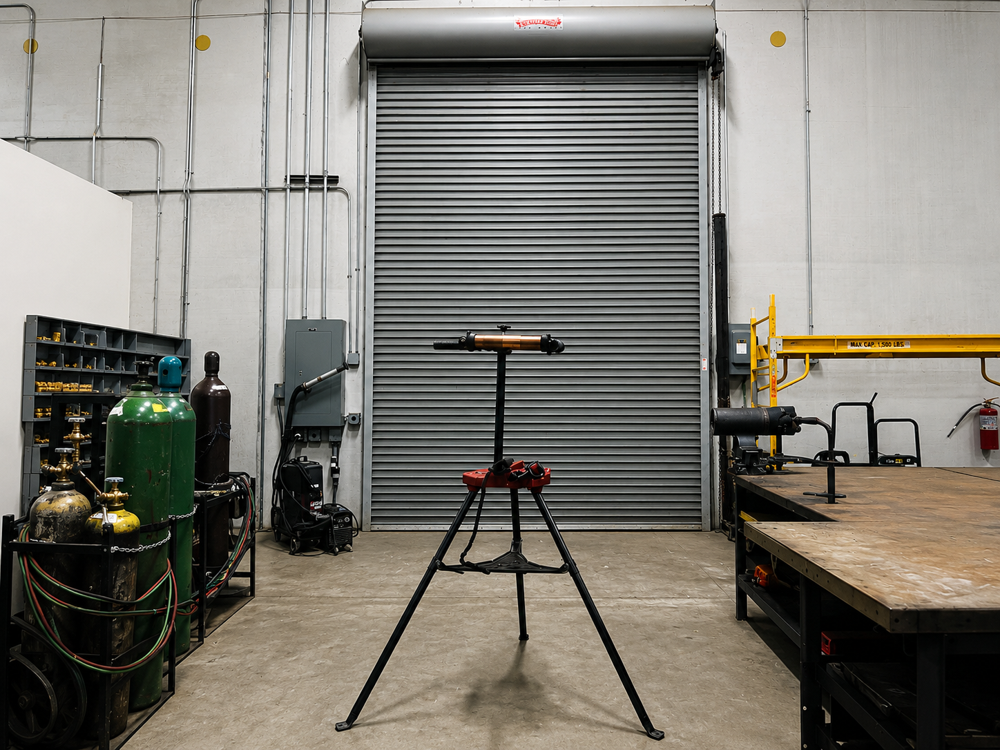 Brazing rig set up in the training lab